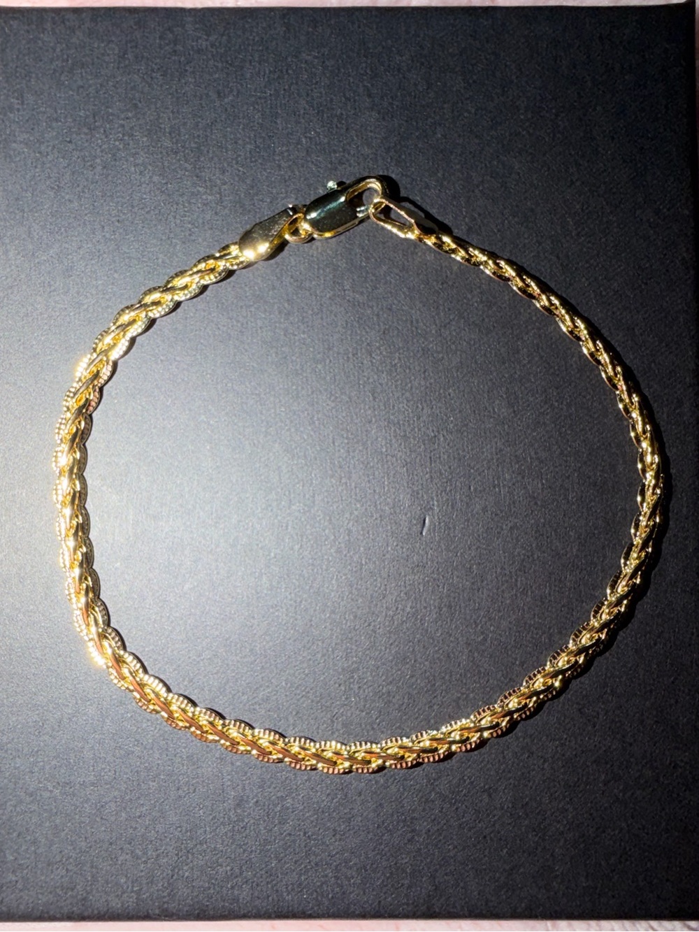 Gold Braided Rope Bracelet - Women Jewelry